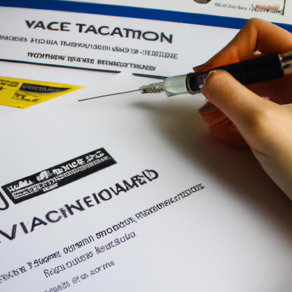 Travel agent administering travel vaccinations